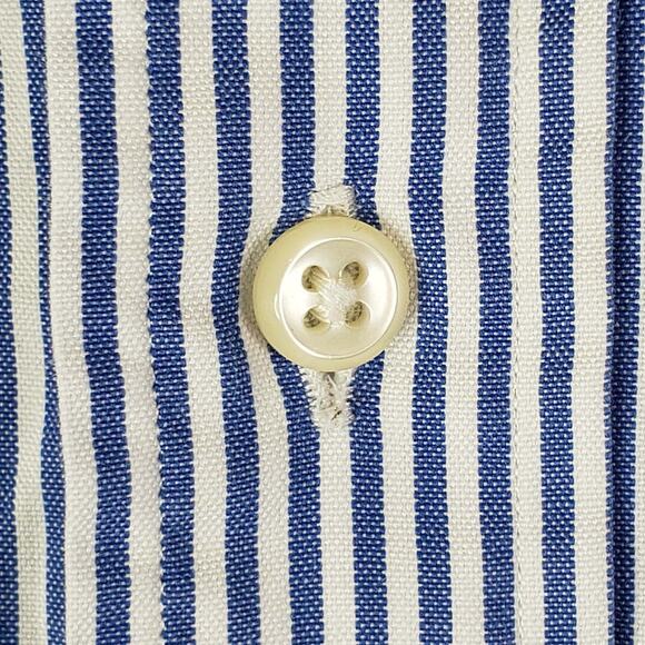 Polo Ralph Lauren Shirt Mens Size XL 16.5 Blue Stripe Button Down Oxford LS - Picture 4 of 10